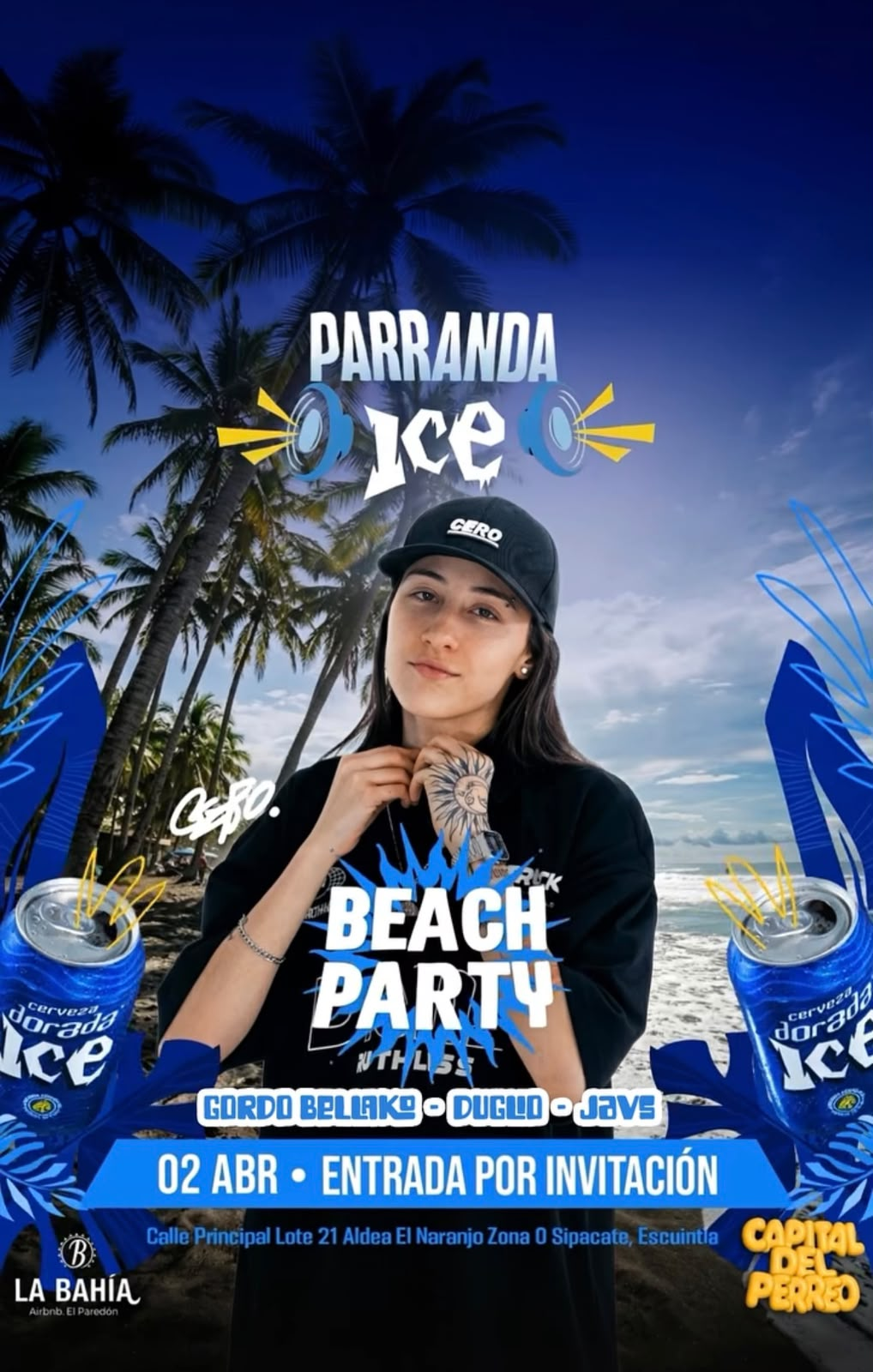 Flyer Parranda Ice · Beach Party